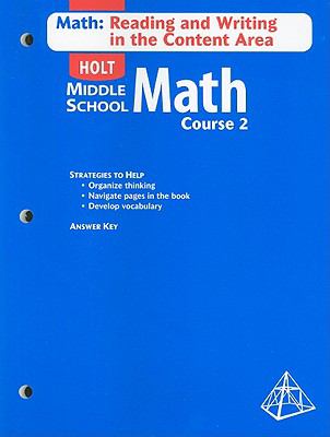 Middle School Math Course 2 : Reading and Writing 4th 9780030650611 Front Cover