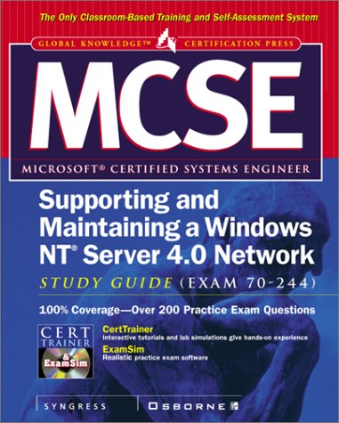 MCSE Supporting and Maintaining a Windows NT Server 4.0 Network Study Guide (Exam 70-244)   2001 (Student Manual, Study Guide, etc.) 9780072191615 Front Cover