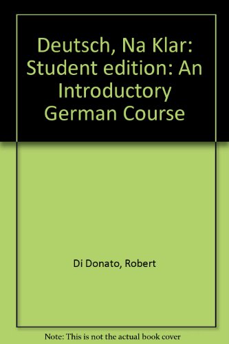 Na Klar! An Introductory German Course  3rd 1999 (Student Manual, Study Guide, etc.) 9780072305616 Front Cover