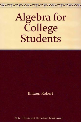 Algebra for College Students  2nd 1995 9780023108617 Front Cover
