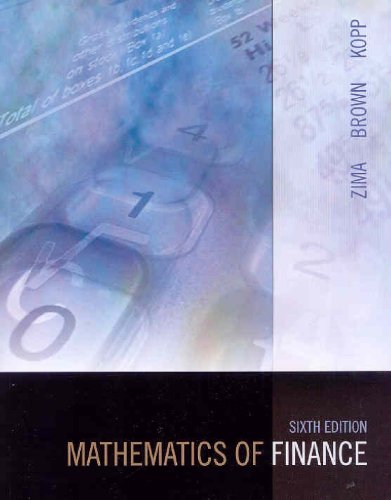 Mathematics of Finance:  6th 2007 9780070951617 Front Cover
