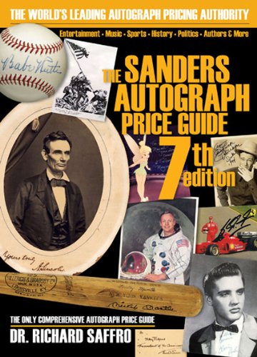 Sanders Autograph Price Guide, 7th Edition 7th 9780615264622 Front Cover