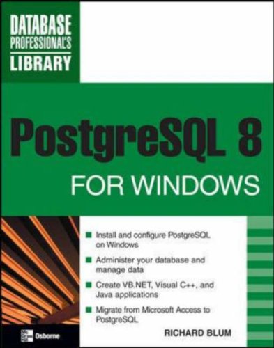 PostgreSQL 8 for Windows   2007 9780071485623 Front Cover