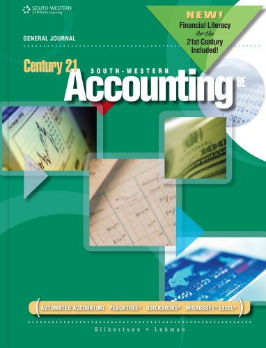 Century 21 Accounting General Journal, 2012 Update 9th 2012 9781111988623 Front Cover