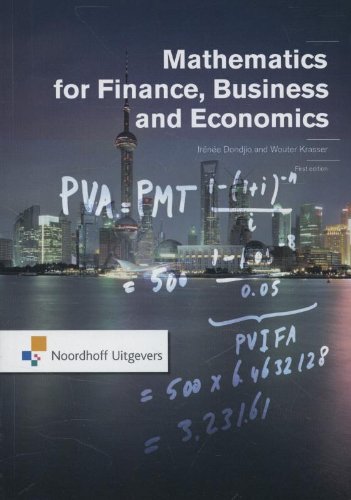 Mathematics for Finance, Business and Economics   2014 9789001818623 Front Cover