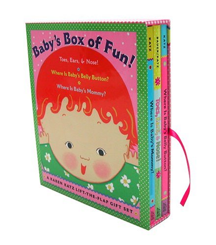 Baby's Box of Fun (Boxed Set) A Karen Katz Lift-The-Flap Gift Set: Where Is Baby's Bellybutton?; Where Is Baby's Mommy?: Toes, Ears, and Nose!  2004 (Gift) 9780689038624 Front Cover