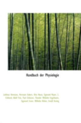 Handbuch der Physiologie  N/A 9781113069627 Front Cover