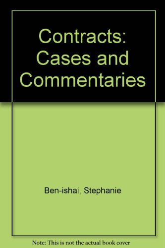 Contracts: Cases and Commentaries  2009 9780779821631 Front Cover