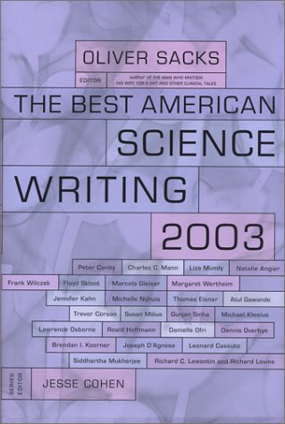 Best American Science Writing 2003   2003 9780066211633 Front Cover