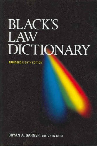 Black's Law Dictionary 8th 2005 9780314158635 Front Cover