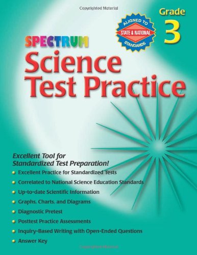 Science Test Practice, Grade 3   2007 9780769680637 Front Cover