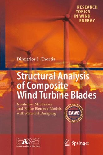 Structural Analysis of Composite Wind Turbine Blades Nonlinear Mechanics and Finite Element Models with Material Damping  2013 9783319008639 Front Cover