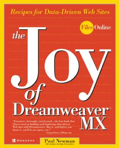 Joy of Dreamweaver MX Recipes for Data-Driven Web Sites  2002 9780072224641 Front Cover