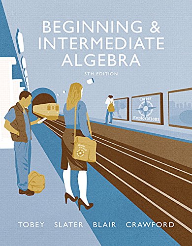 Beginning and Intermediate Algebra  5th 2017 9780134173641 Front Cover