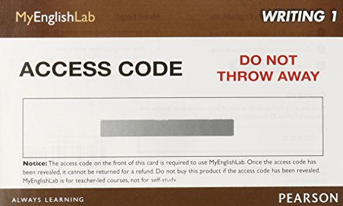 MyLab English Writing 1 (Student Access Code)   2014 9780132863643 Front Cover