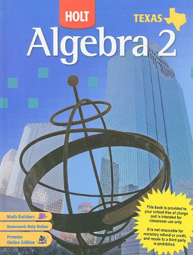 Texas Holt Algebra 2 N/A 9780030416644 Front Cover
