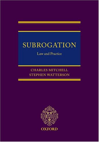Subrogation Law and Practice  2006 9780199296644 Front Cover