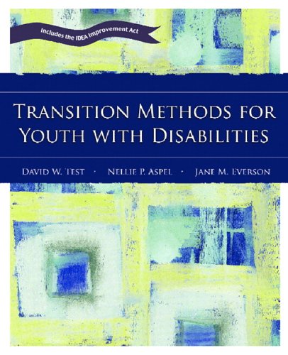 Transition Methods for Youth with Disabilties   2006 9780131130647 Front Cover