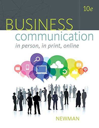 Business Communication: In Person, in Print, Online  2016 9781305500648 Front Cover