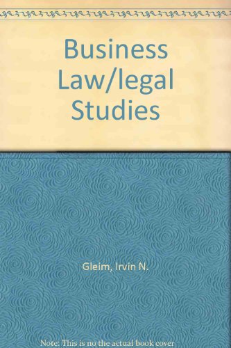Business Law/legal Studies: 7th 2007 9781581945652 Front Cover