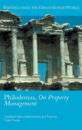 Philodemus, on Property Management:   2013 9781589837652 Front Cover