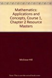 Mathematics Applications and Concepts, Course 1, Chapter 2 Resource Masters N/A 9780078600654 Front Cover