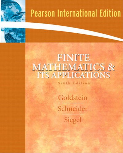 Finite Mathematics and Its Applications N/A 9780132386654 Front Cover