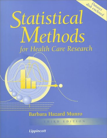 Statistical Methods for Health Care Research 3rd 1997 (Revised) 9780397553655 Front Cover