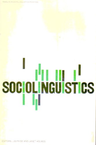 Sociolinguistics Selected Readings  1972 9780140806656 Front Cover