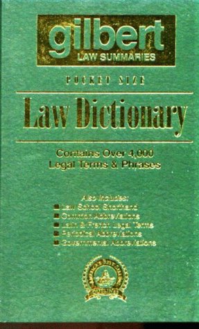Gilbert's Pocket Size Law Dictionary Green 2nd (Expurgated) 9780159003657 Front Cover