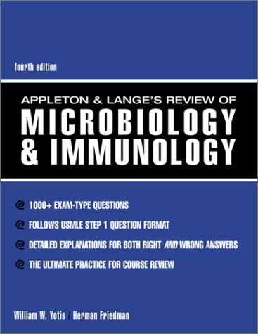 Appleton and Lange Review of Microbiology and Immunology  4th 2001 9780071362658 Front Cover