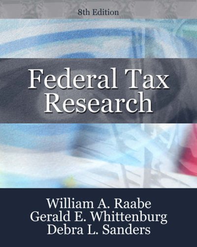 Federal Tax Research  8th 2009 9780324659658 Front Cover