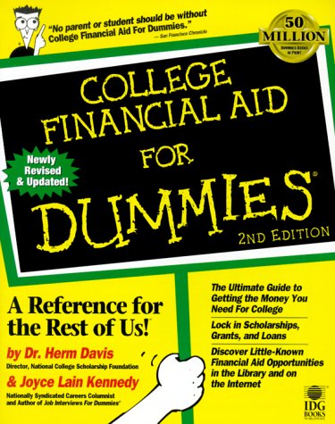 College Financial Aid for Dummies 2nd 1999 9780764551659 Front Cover