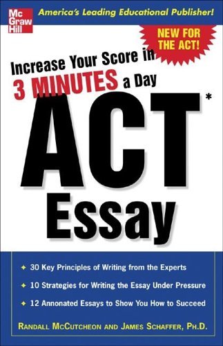 Increase Your Score in 3 Minutes a Day ACT Essay  2005 9780071456661 Front Cover