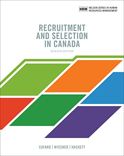 RECRUITMENT+SELECTION IN CANADA         N/A 9780176764661 Front Cover