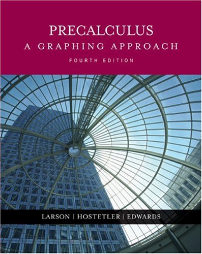 Precalculus A Graphing Approach 4th 2005 9780618394661 Front Cover