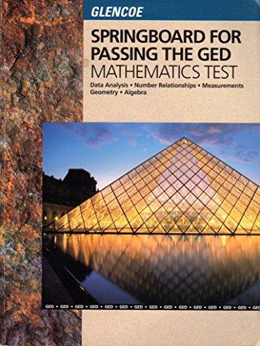 Springboard for Passing the Ged Mathematics Test:  1994 9780028020662 Front Cover
