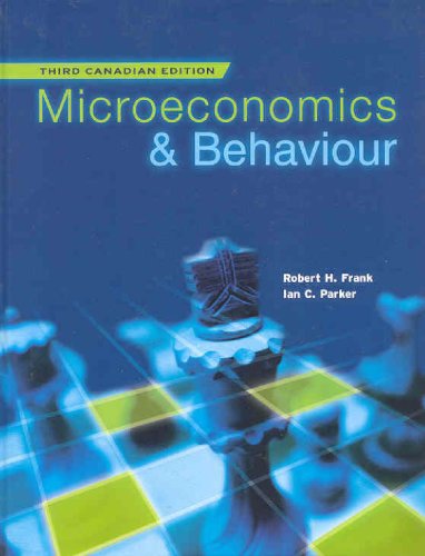 MICROECONOMICS+BEHAVIOR >CANAD 3rd 2007 9780070951662 Front Cover