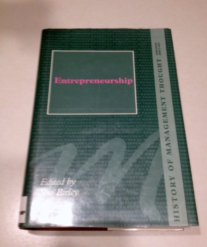 Entrepreneurship   1998 9781855219663 Front Cover