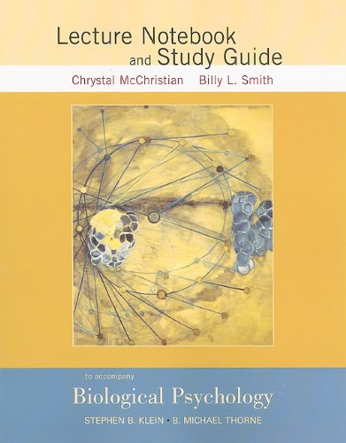 Biological Psychology Lecture Notebook and Study Guide  2nd 2007 (Student Manual, Study Guide, etc.) 9780716770664 Front Cover