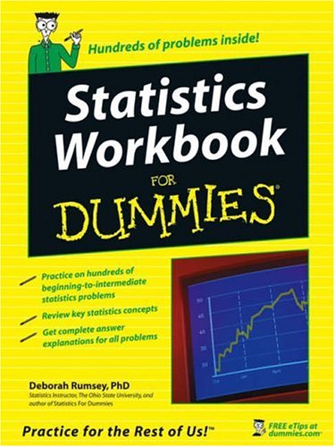 Statistics Workbook for Dummies   2005 (Workbook) 9780764584664 Front Cover
