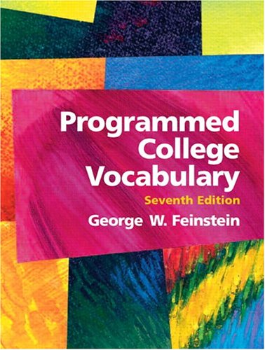 Programmed College Vocabulary  7th 2006 (Revised) 9780131487666 Front Cover