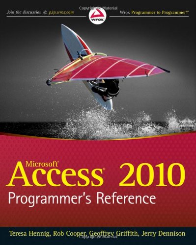 Access 2010 Programmer's Reference   2010 9780470591666 Front Cover