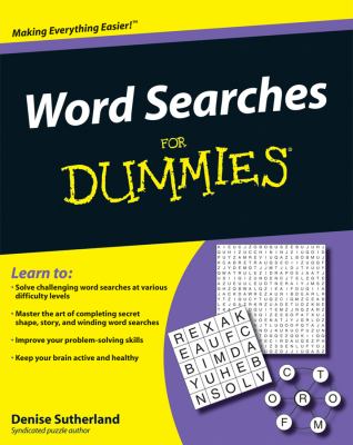 Word Searches for Dummies   2009 9780470453667 Front Cover
