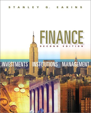 Finance Investments, Institutions, and Management 2nd 2002 9780201721669 Front Cover