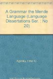 Grammar of the Mende Language N/A 9780527007669 Front Cover