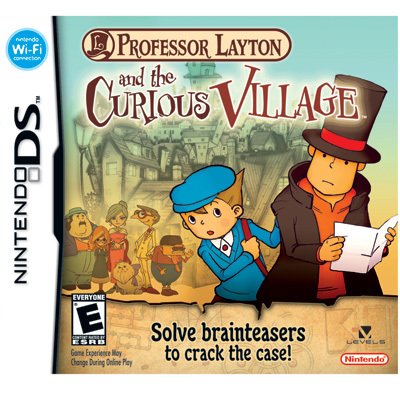 Professor Layton and the Curious Village Nintendo DS artwork