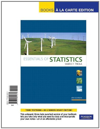 Essentials of Statistics  4th 2011 9780321641670 Front Cover