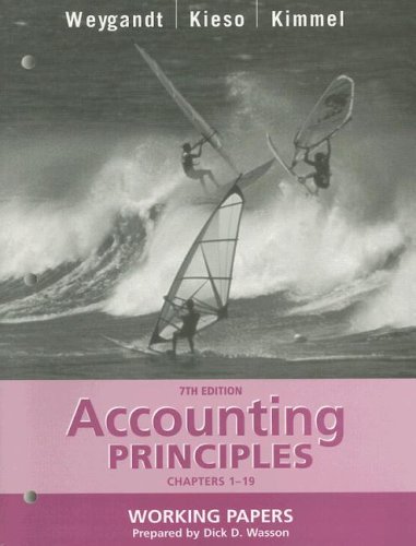 Accounting Principles Working Papers - Chapters 1-19 7th 2005 (Revised) 9780471649670 Front Cover