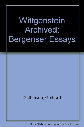 Wittgenstein Archived Bergenser Essays  2004 9780820464671 Front Cover